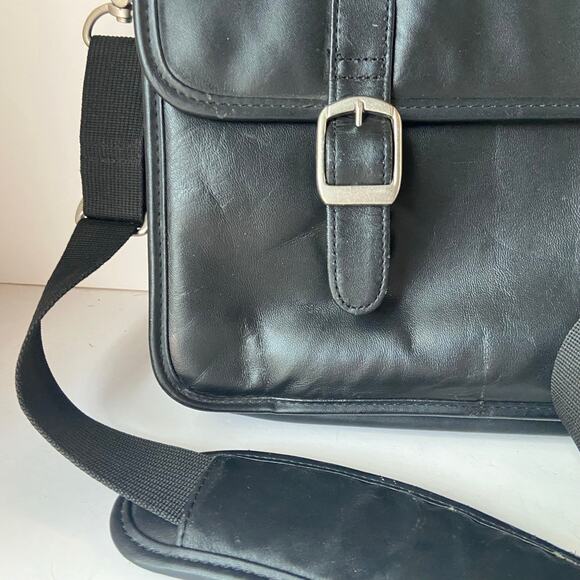 Protocol Leather Briefcase Messenger Bag Satchel Attaché Laptop Case Expandable - Picture 5 of 16